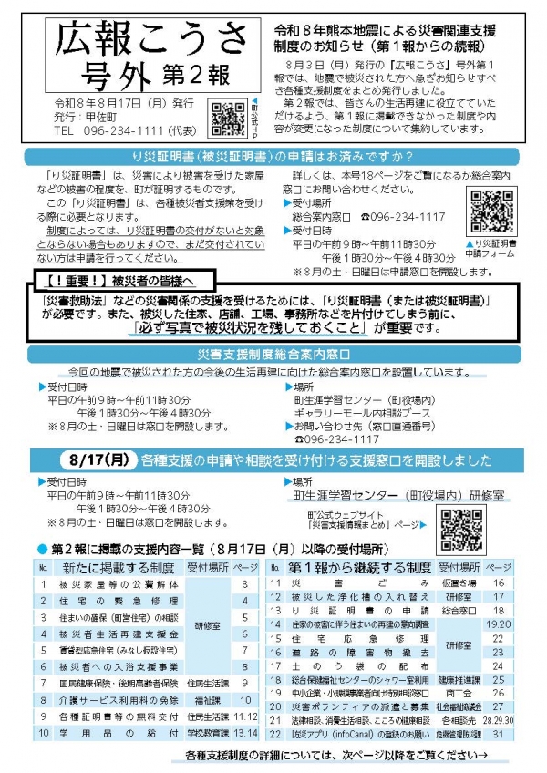 号外第2報表紙