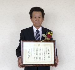 熊本県花き園芸功労者表彰を受賞した稲葉さん