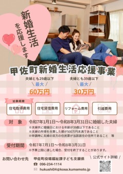 新婚生活応援事業チラシ